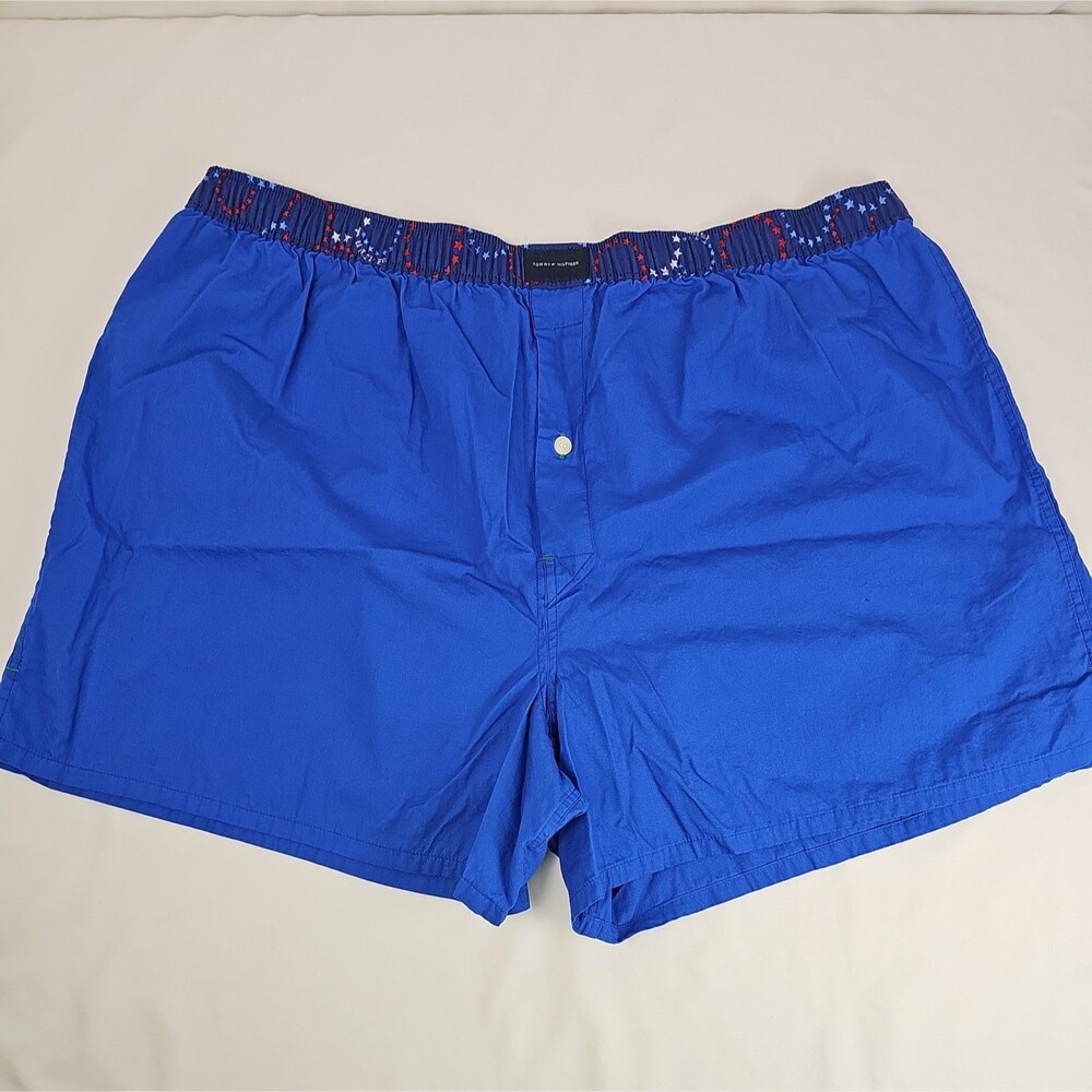 Tommy Hilfiger Men's XXL Blue Cotton Boxer Shorts Stars New Unworn